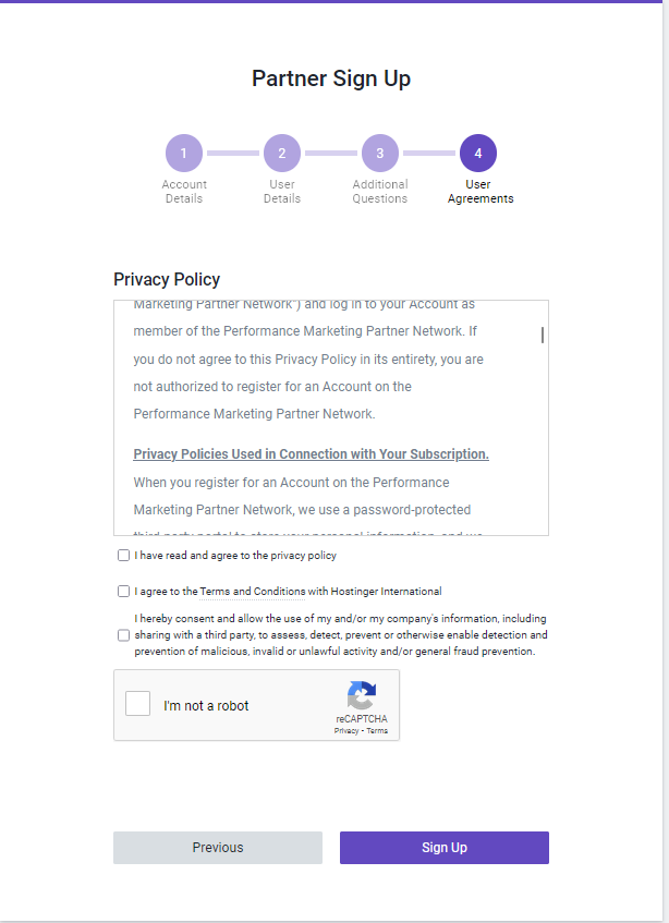  SIGNUP FORM TERMS AND CONDITION vinepeaks.com