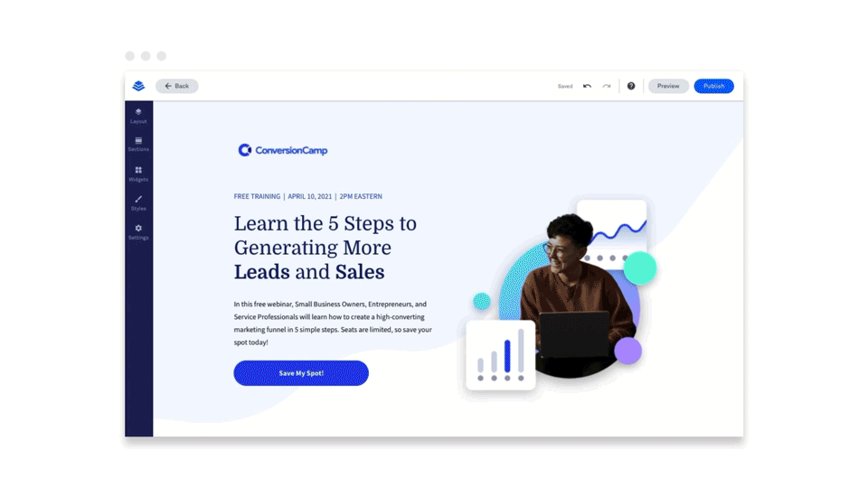 Leadpages landing page-builder customization